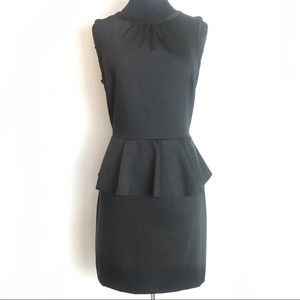 H&M Black Peplum Sheath Dress Size 14